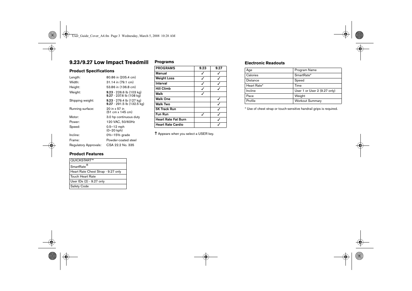 Precor Low Impact 9.27 User Manual | Page 52 / 53
