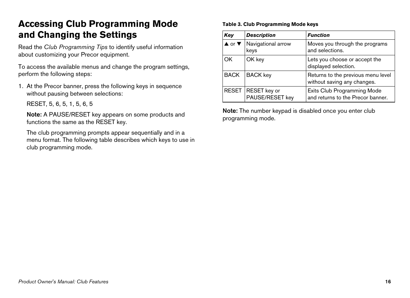 Precor EFX546i User Manual | Page 18 / 114