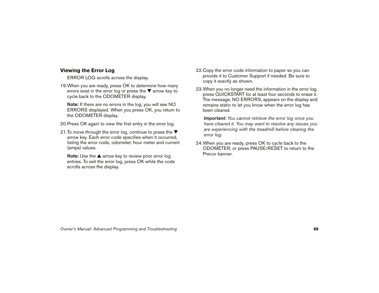 Precor 9.35 User Manual | Page 70 / 96