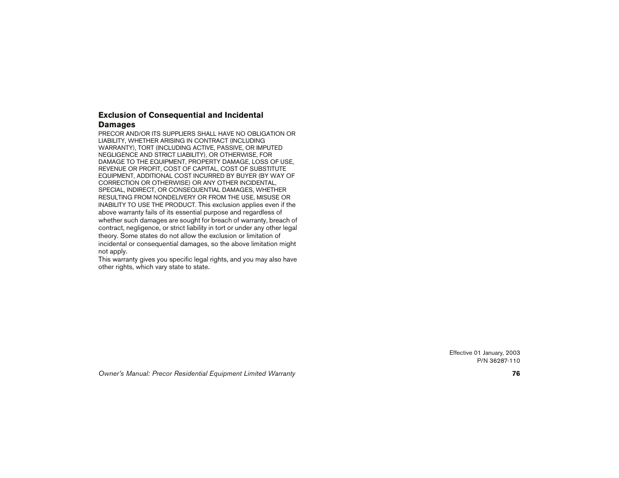 Precor 9.35 User Manual | Page 78 / 96