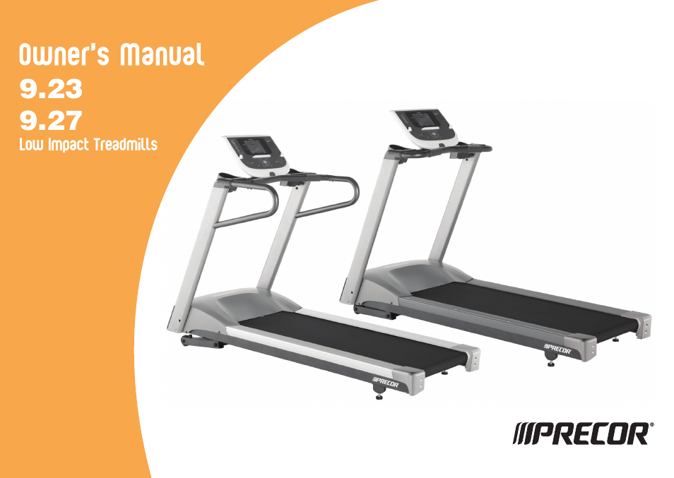 Precor 9.27 User Manual | 59 pages