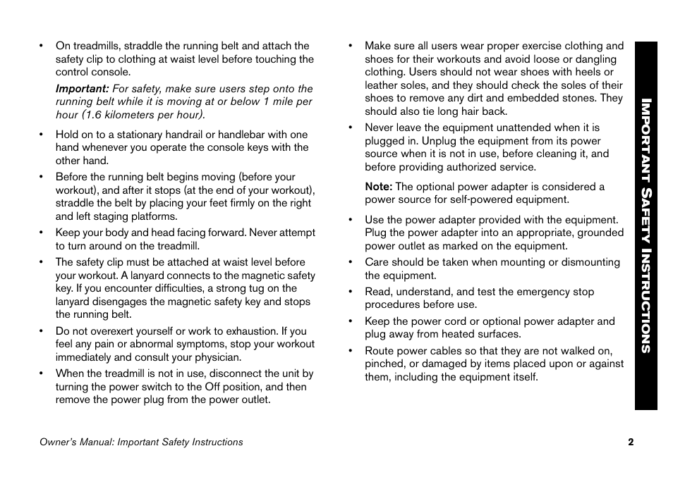 Precor 9.27 User Manual | Page 4 / 59