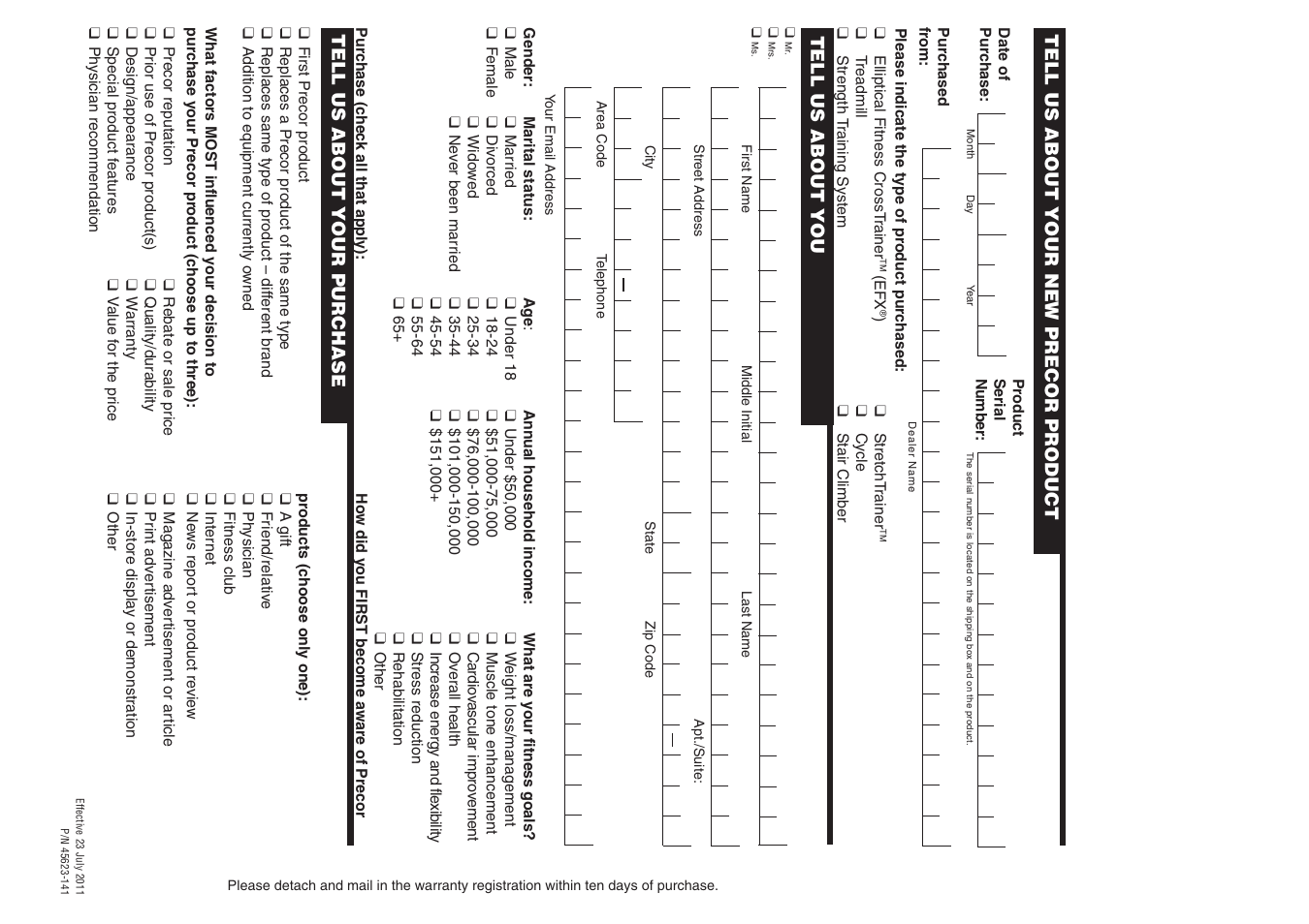 Precor 9.27 User Manual | Page 56 / 59