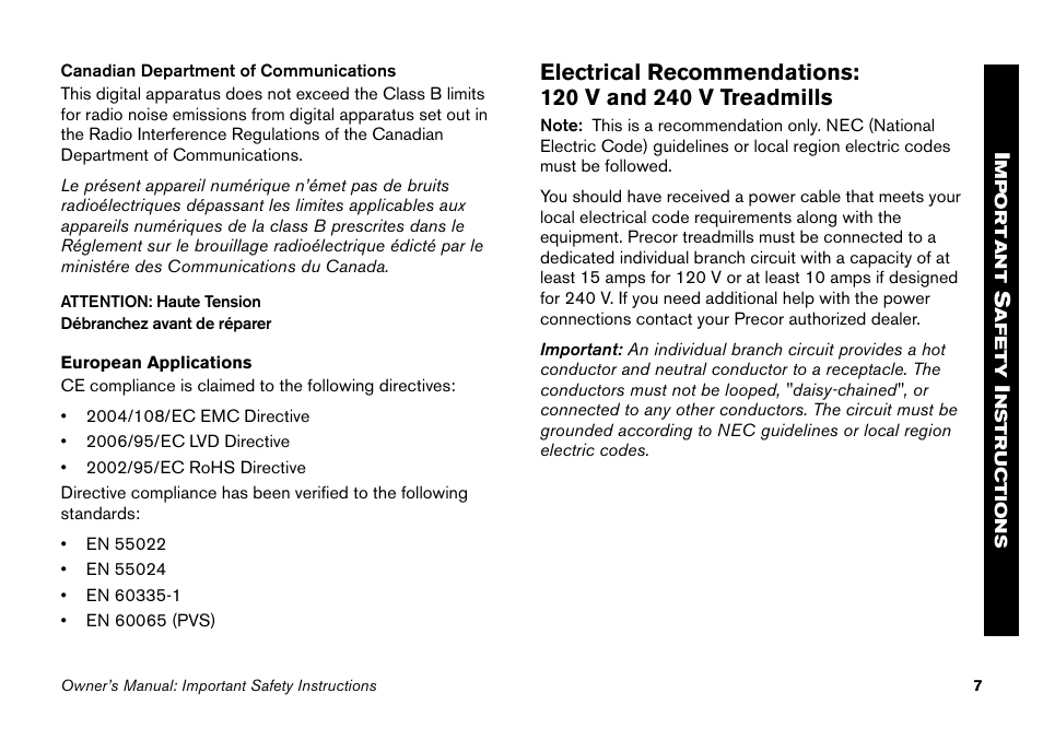Precor 9.27 User Manual | Page 9 / 59