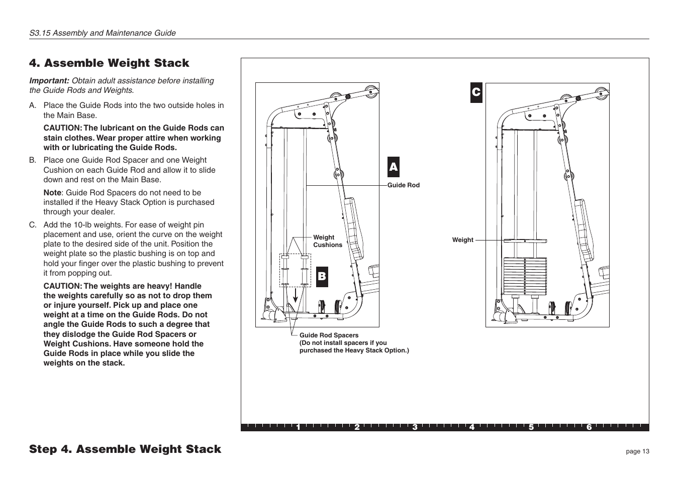 Ab c | Precor S3.15 User Manual | Page 13 / 36