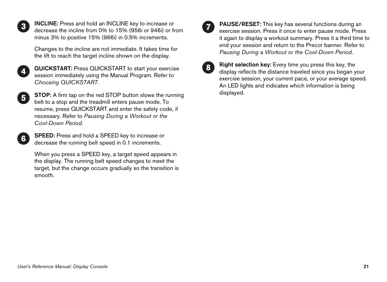 Precor 776i User Manual | Page 71 / 112