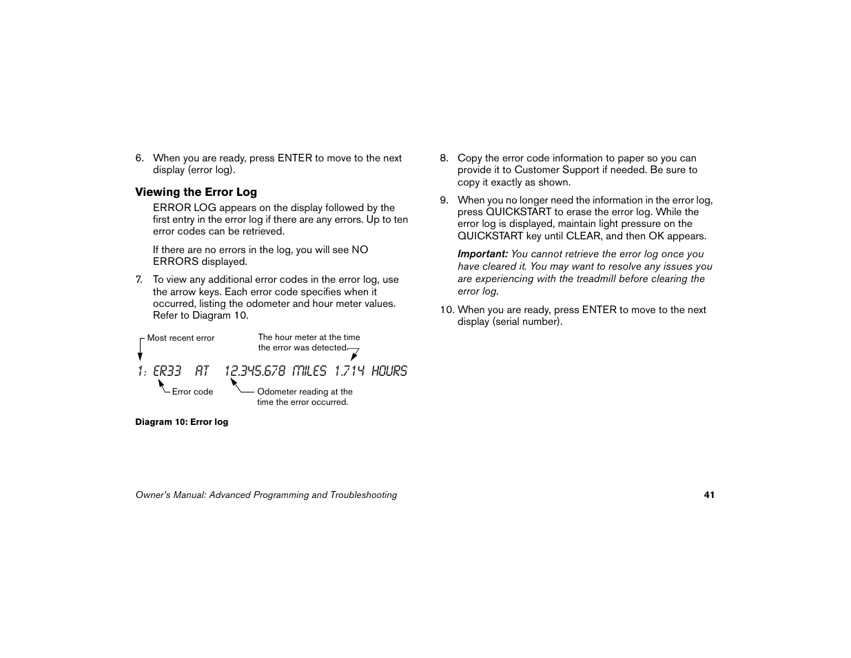 Precor Low Impact M9.33 User Manual | Page 43 / 66