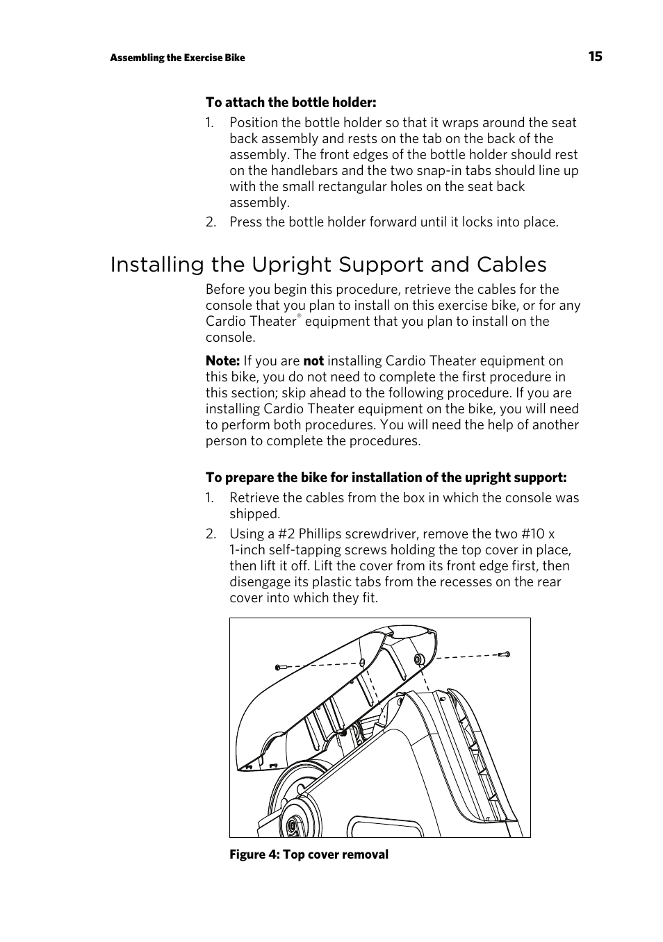 Installing the upright support and cables | Precor RBK 815 User Manual | Page 17 / 88
