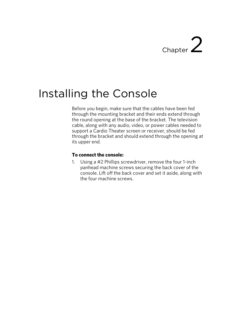 Installing the console | Precor RBK 815 User Manual | Page 23 / 88