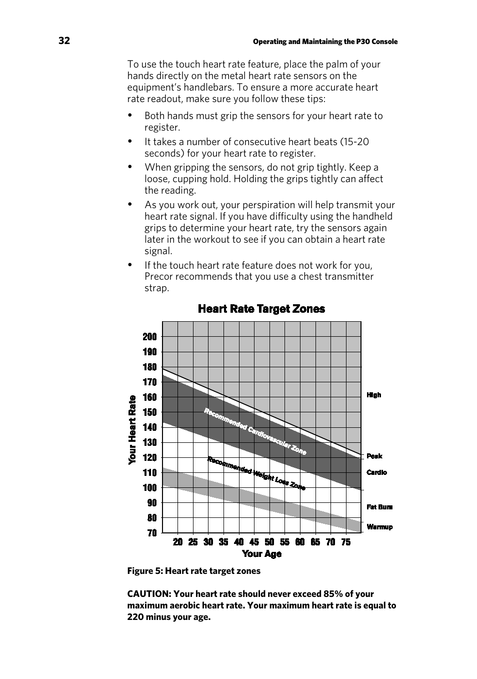 Precor P30 User Manual | Page 34 / 104