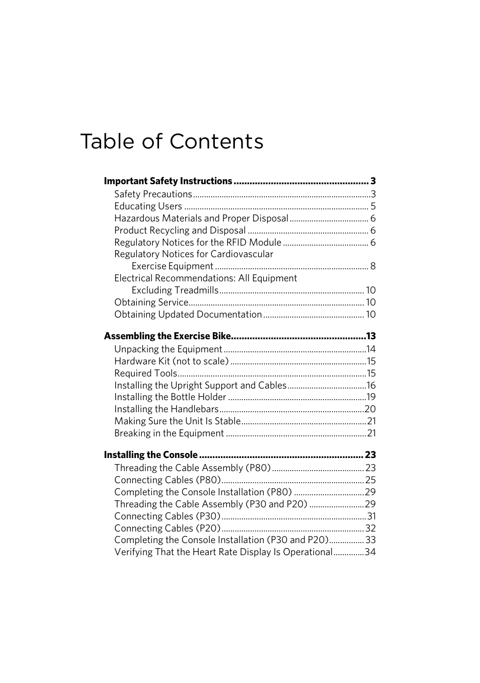 Precor P30 User Manual | Page 65 / 104