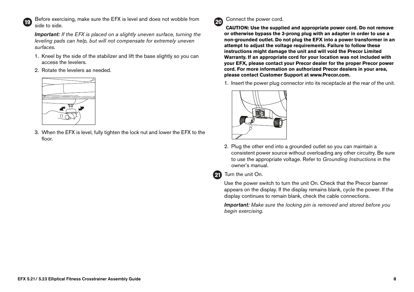 Precor EFX 5.23 User Manual | Page 10 / 60