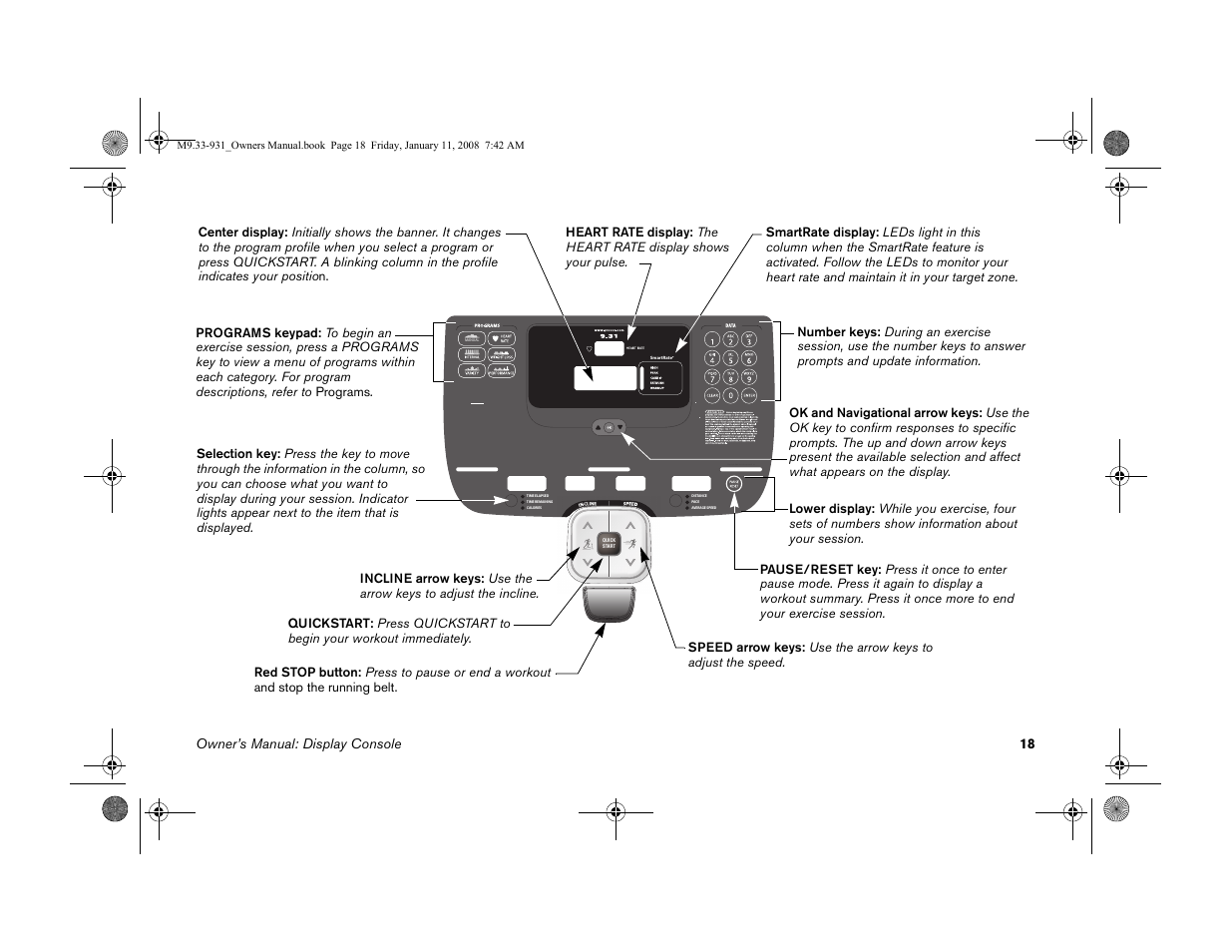 Copyright 2006 precor incorporated en | Precor LOW-IMPACT TREADMILLS 9.33 User Manual | Page 20 / 86