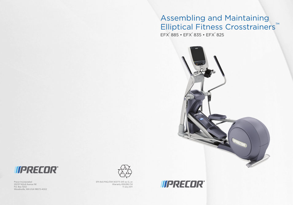 Precor p20 User Manual | Page 108 / 108