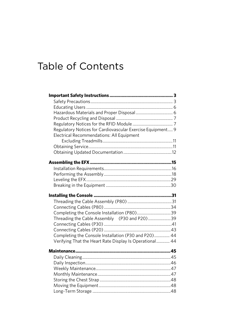 Precor p20 User Manual | Page 63 / 108