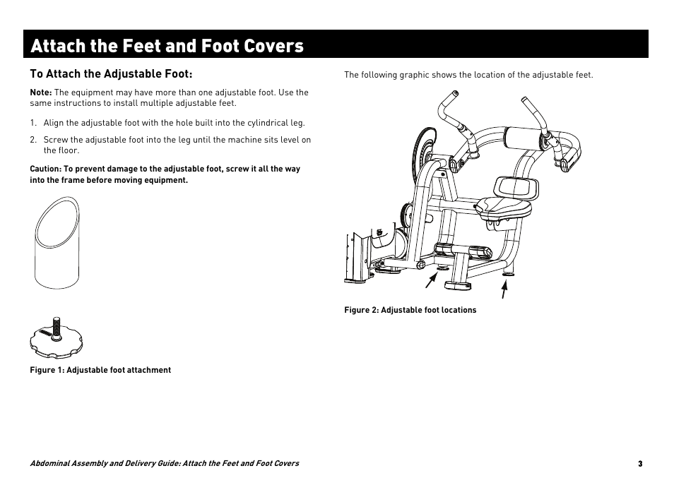 Attach the feet and foot covers | Precor EXPERIENCE STRENGTHTM C-LINE CW34871-101 User Manual | Page 30 / 45