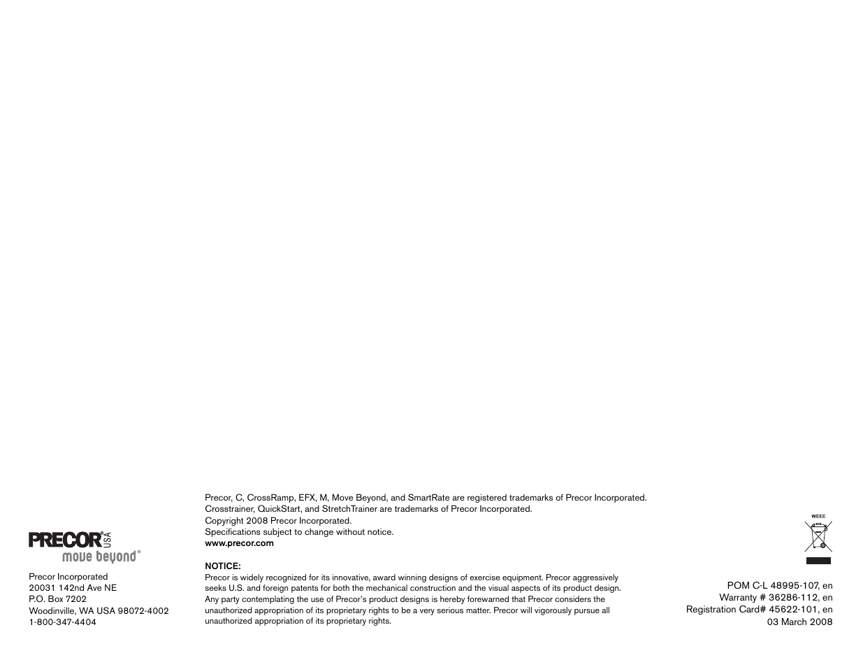 Precor 946i User Manual | Page 48 / 101