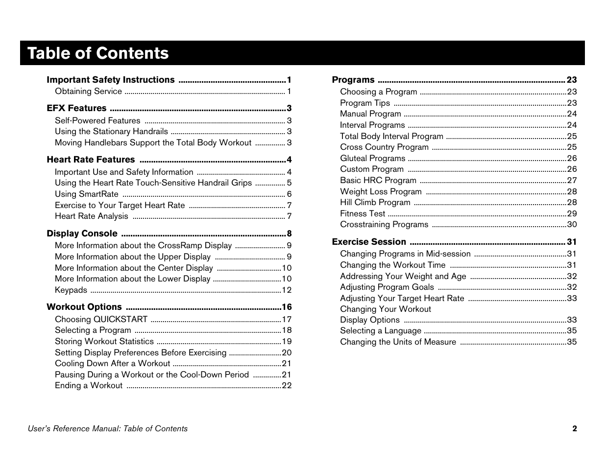 Precor 946i User Manual | Page 51 / 101