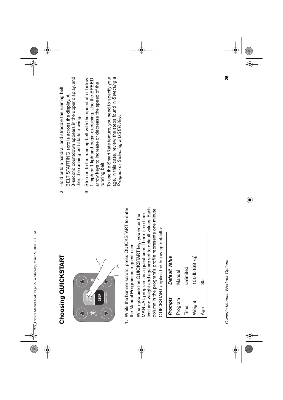 Sing quic, Sing qu, Sing | Precor Low Impact 9.23 User Manual | Page 27 / 53