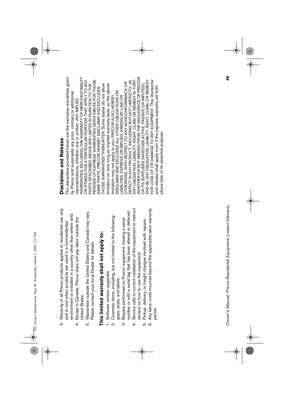 Precor Low Impact 9.23 User Manual | Page 48 / 53