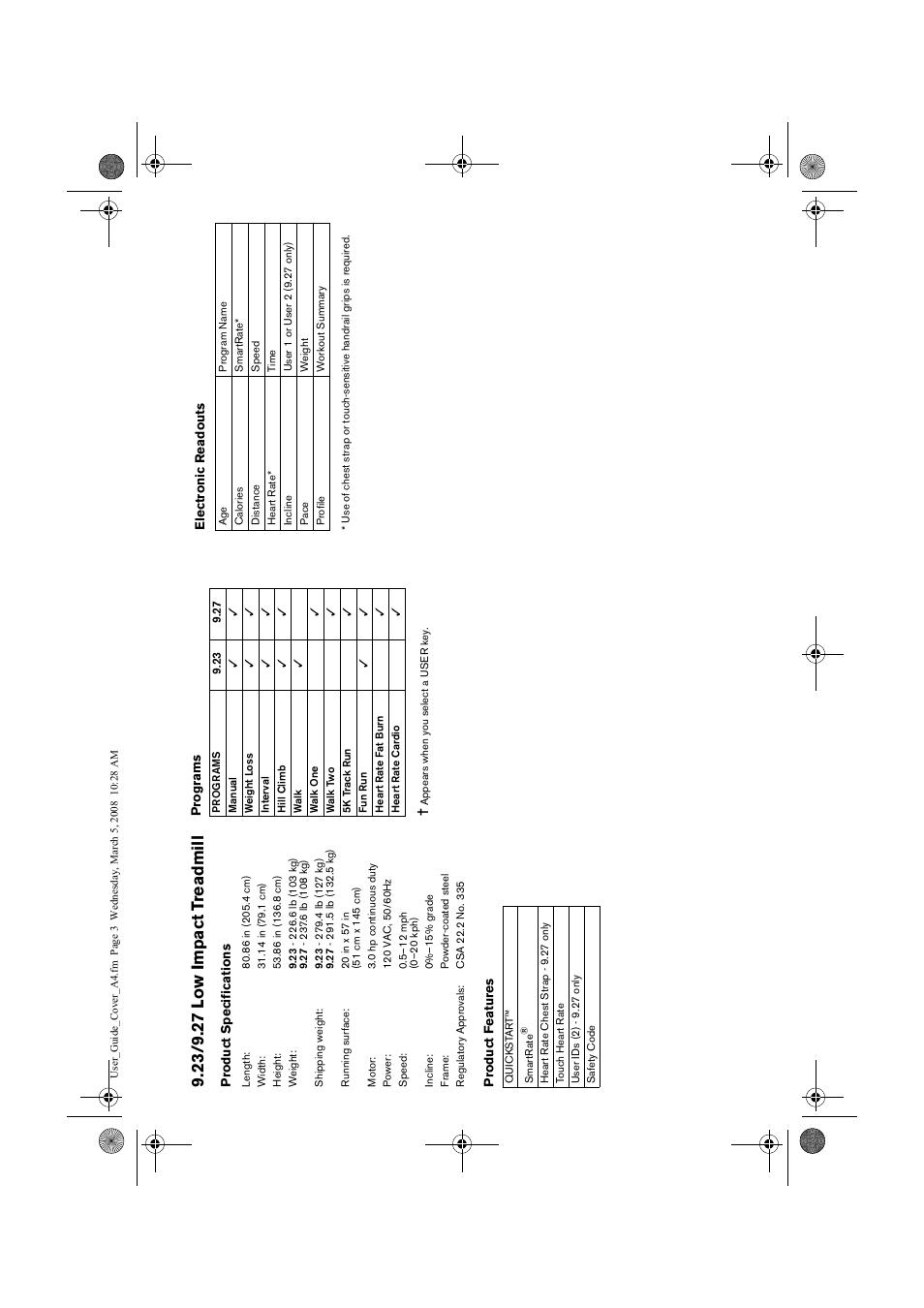 Precor Low Impact 9.23 User Manual | Page 52 / 53