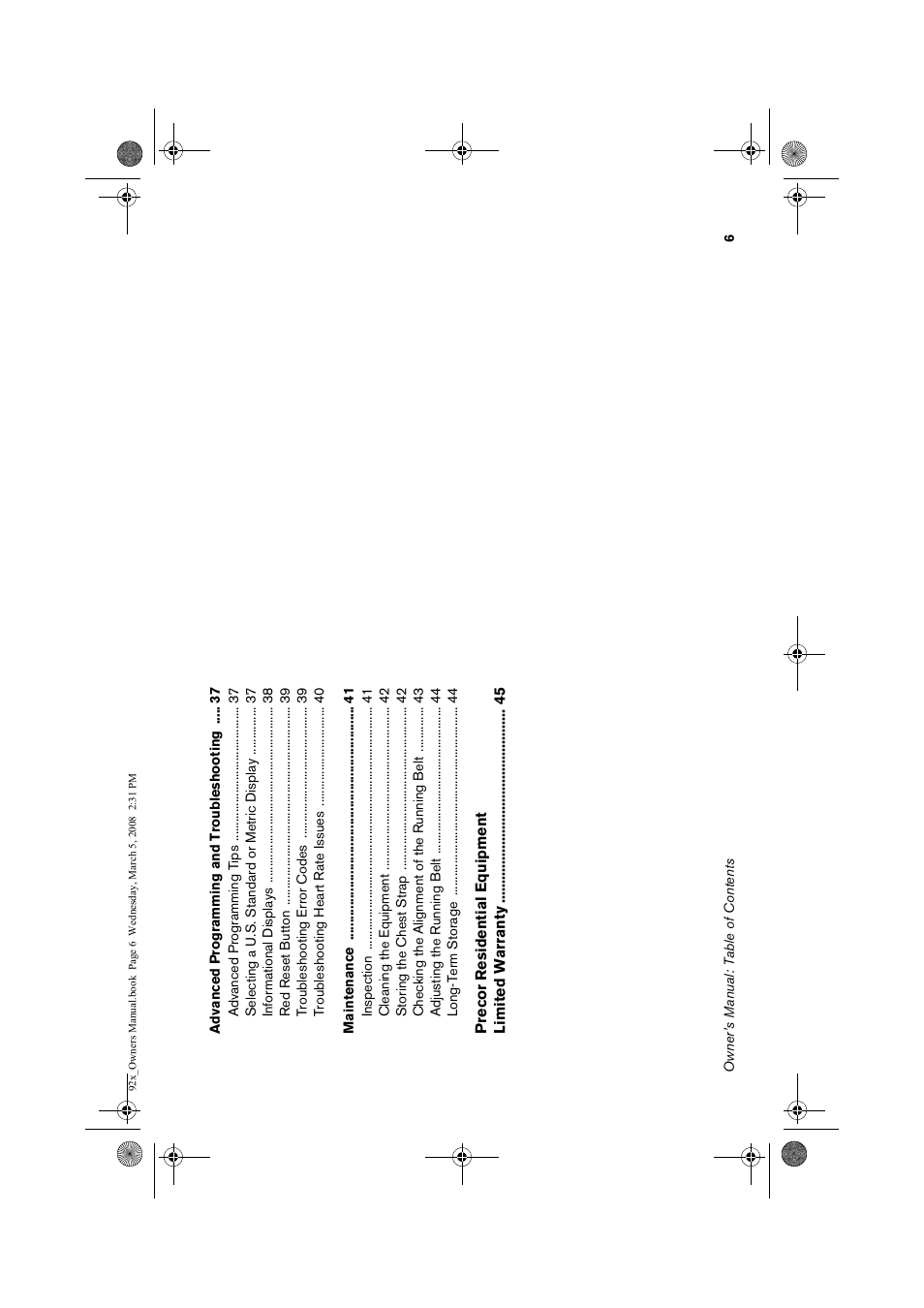 Precor Low Impact 9.23 User Manual | Page 8 / 53