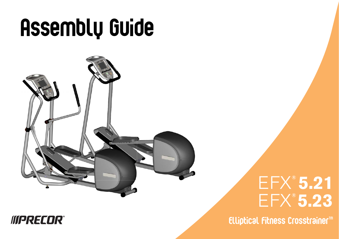 Precor Elliptical Fitness Crosstrainer EFX User Manual | 58 pages
