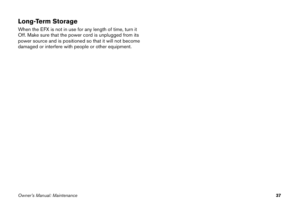 Long-term storage | Precor Elliptical Fitness Crosstrainer EFX User Manual | Page 53 / 58