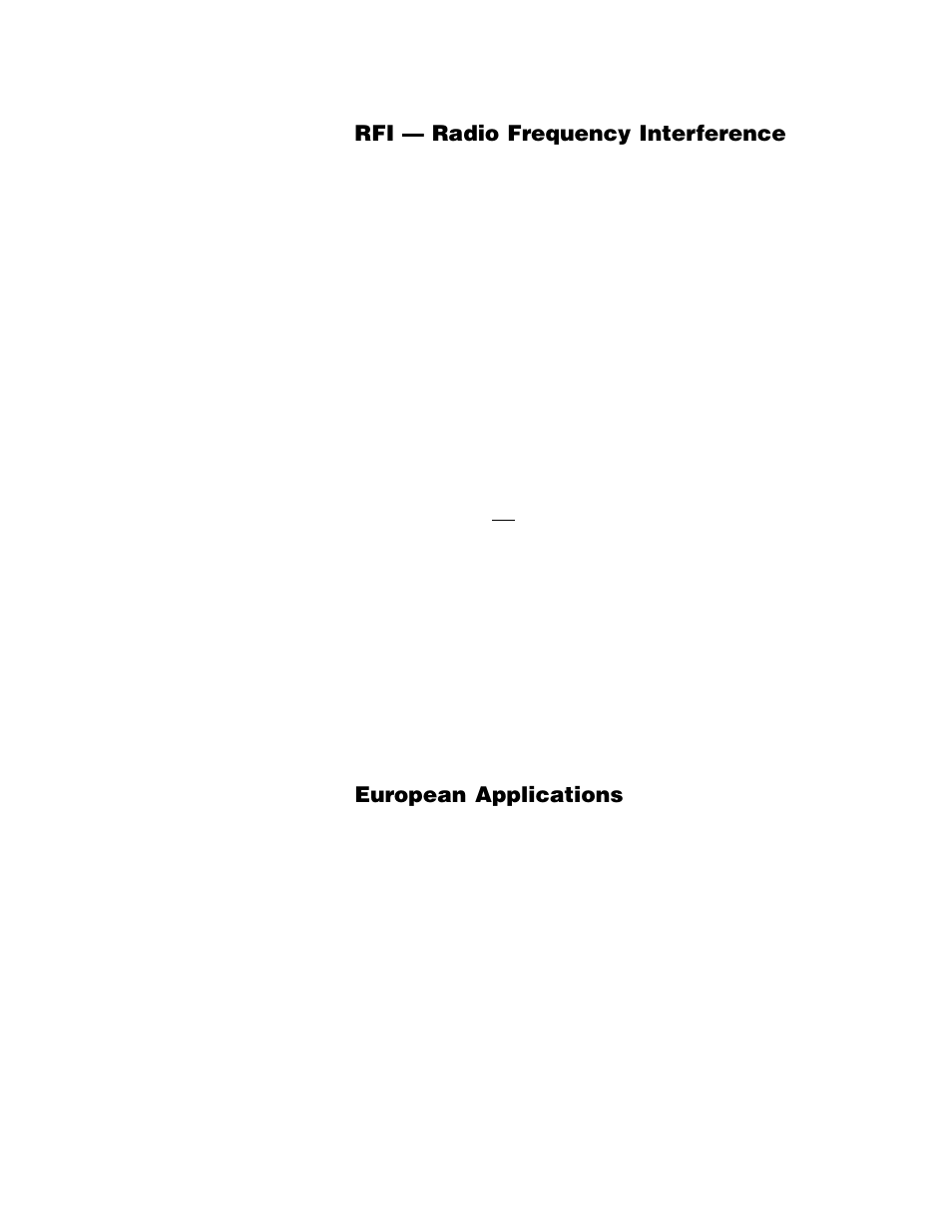 Caution, Rfi — radio frequency interference, European applications | Precor Low Impact M9.55 User Manual | Page 4 / 52