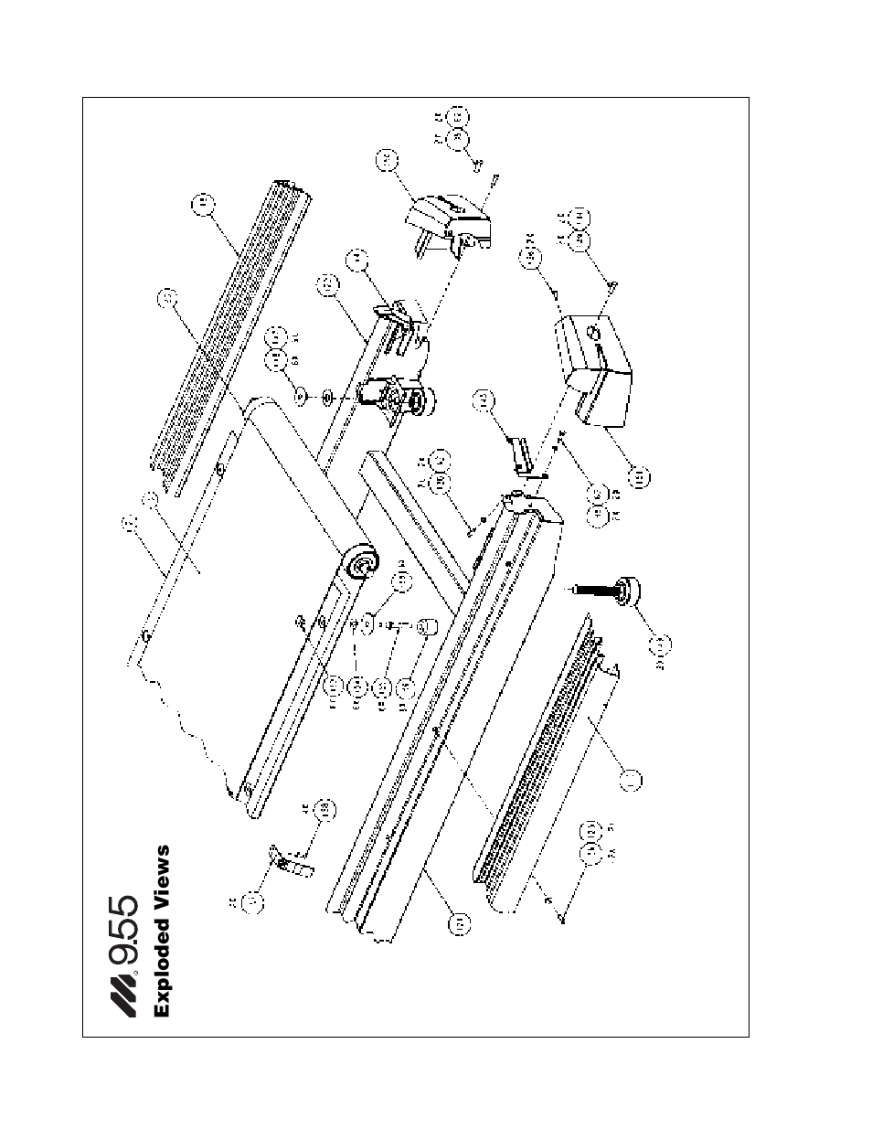 Exploded v iews | Precor Low Impact M9.55 User Manual | Page 48 / 52