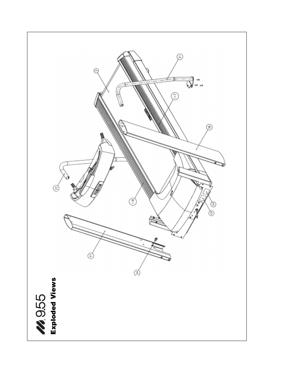 Exploded v iews | Precor Low Impact M9.55 User Manual | Page 50 / 52