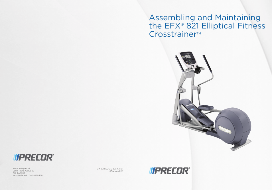 Precor EFX 821 User Manual | 48 pages