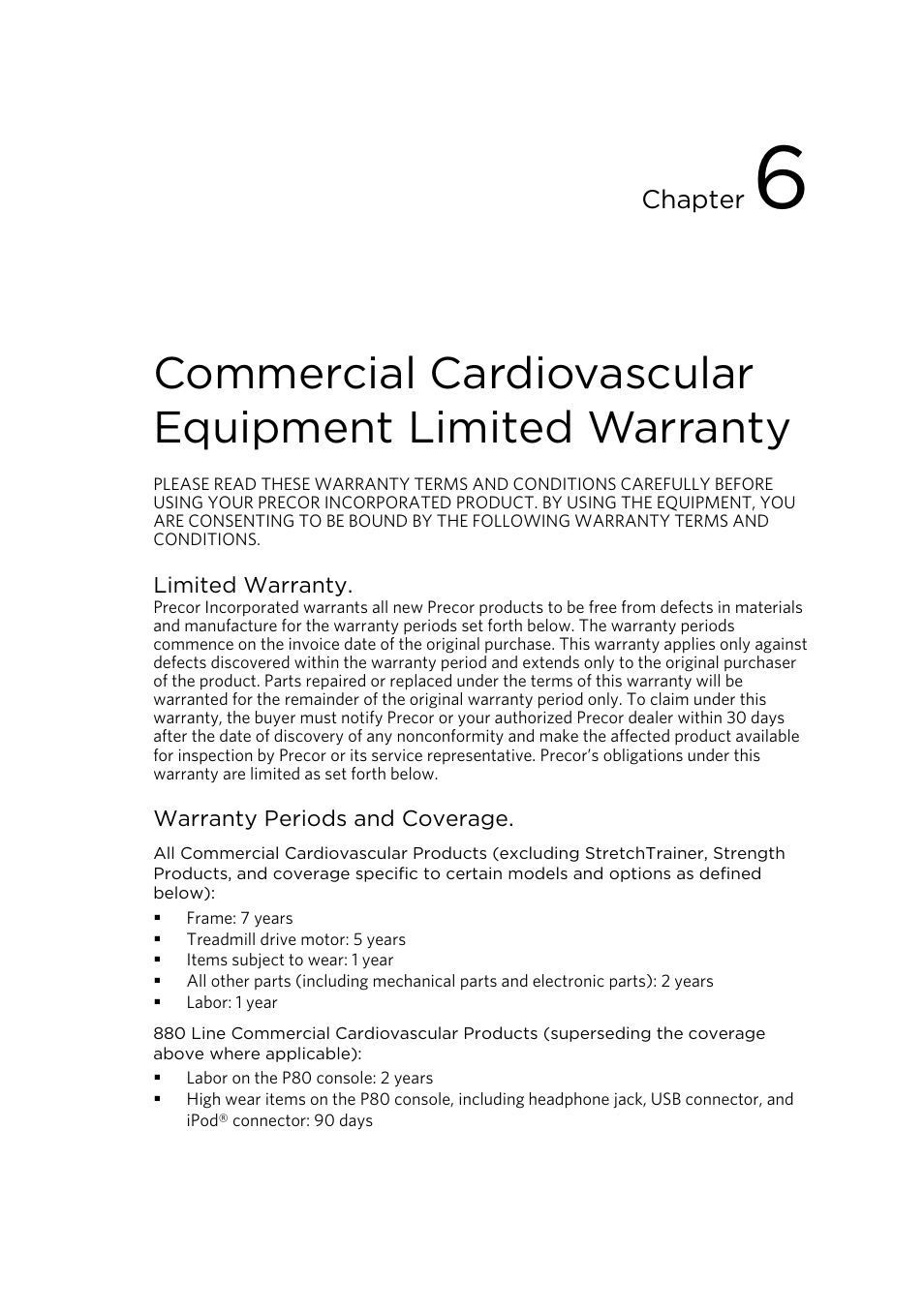 Chapter | Precor EFX 821 User Manual | Page 41 / 48