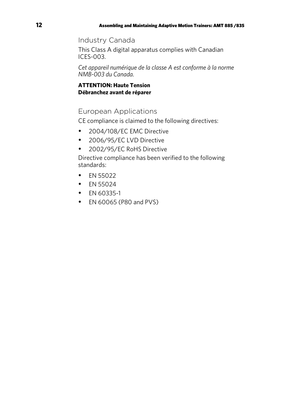 Precor AMT 835 User Manual | Page 14 / 100