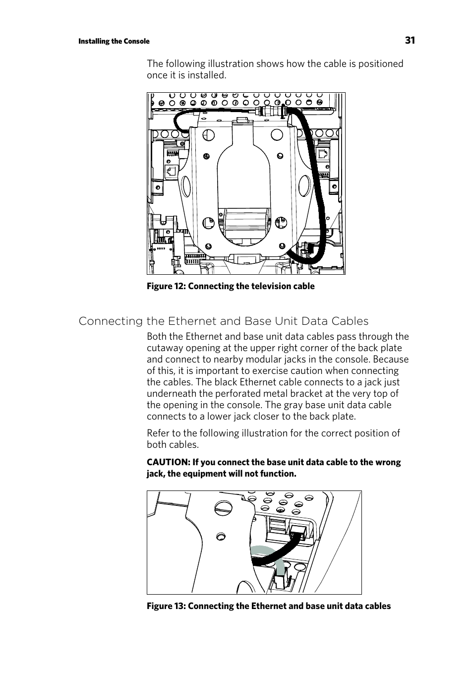 Connecting the ethernet and base unit data cables | Precor AMT 835 User Manual | Page 33 / 100