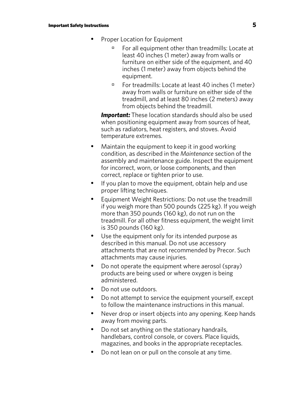 Precor AMT 835 User Manual | Page 59 / 100