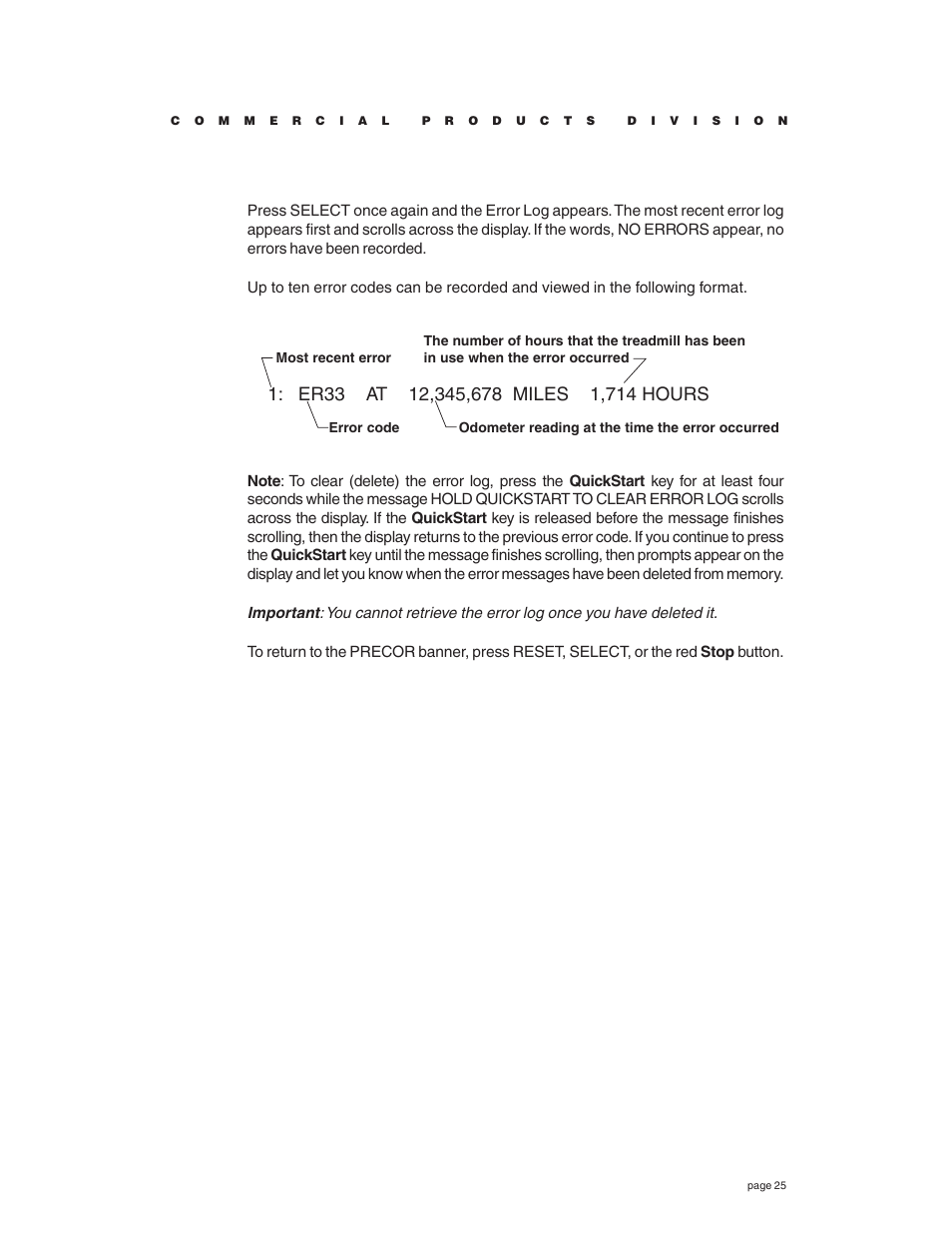 Precor C932 User Manual | Page 25 / 60