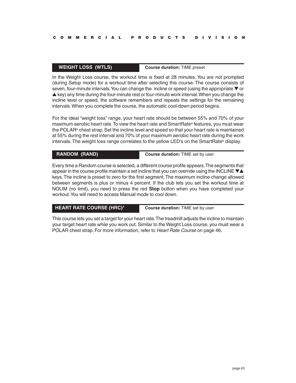 Precor C932 User Manual | Page 43 / 60