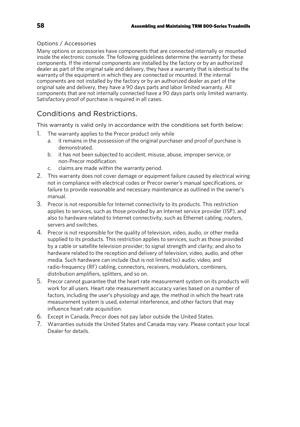 Precor CONSOLE P80 User Manual | Page 120 / 124