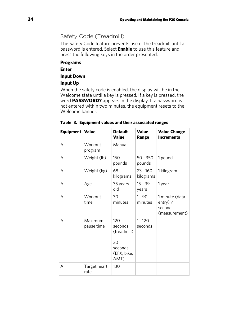 Precor p20 User Manual | Page 26 / 104