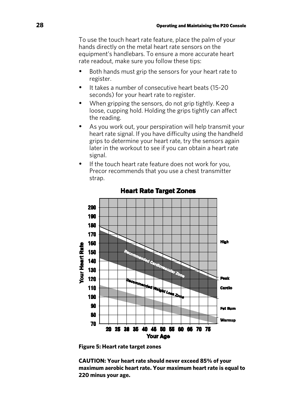 Precor p20 User Manual | Page 30 / 104