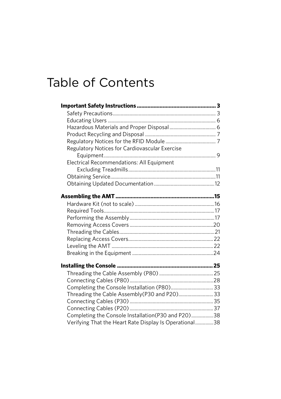 Precor p20 User Manual | Page 63 / 104
