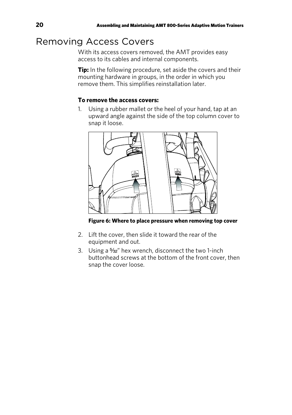 Removing access covers | Precor p20 User Manual | Page 70 / 104