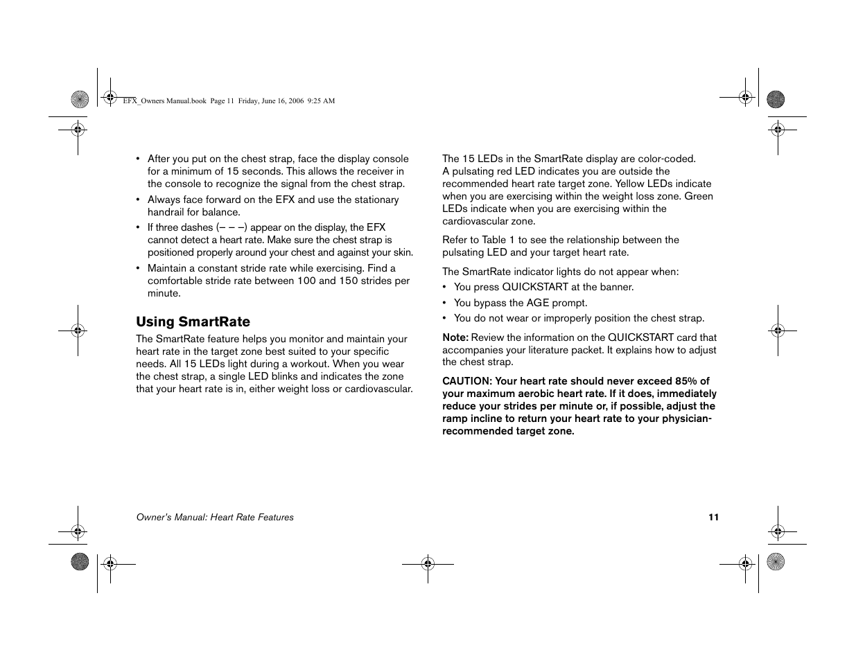 Using smartrate | Precor 5.23 User Manual | Page 13 / 68