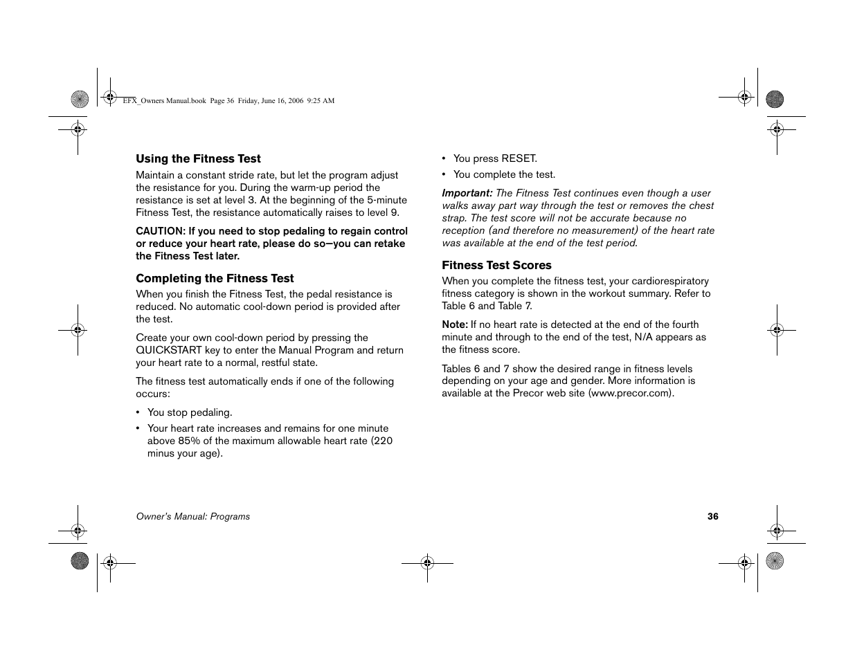 Precor 5.23 User Manual | Page 38 / 68