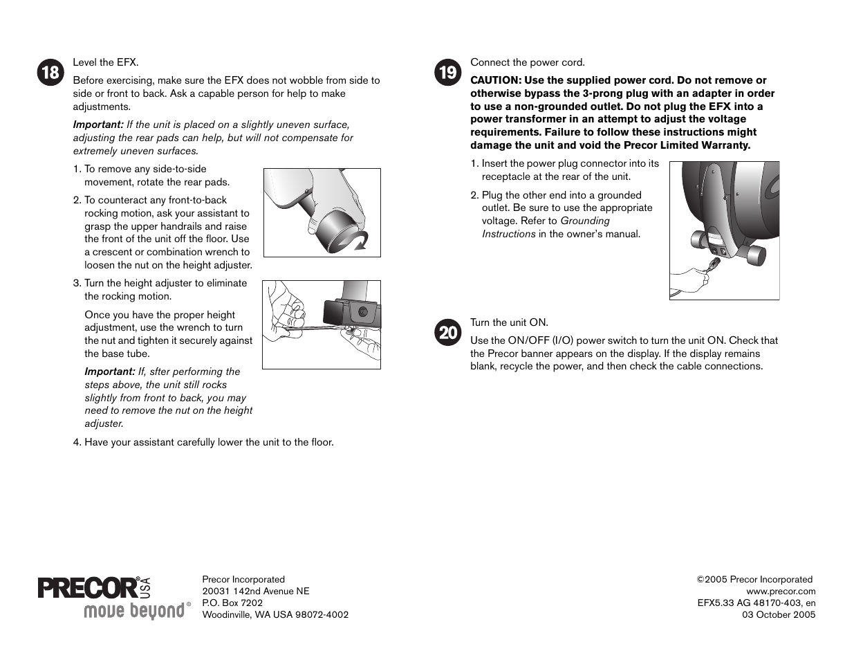 Precor 5.23 User Manual | Page 68 / 68