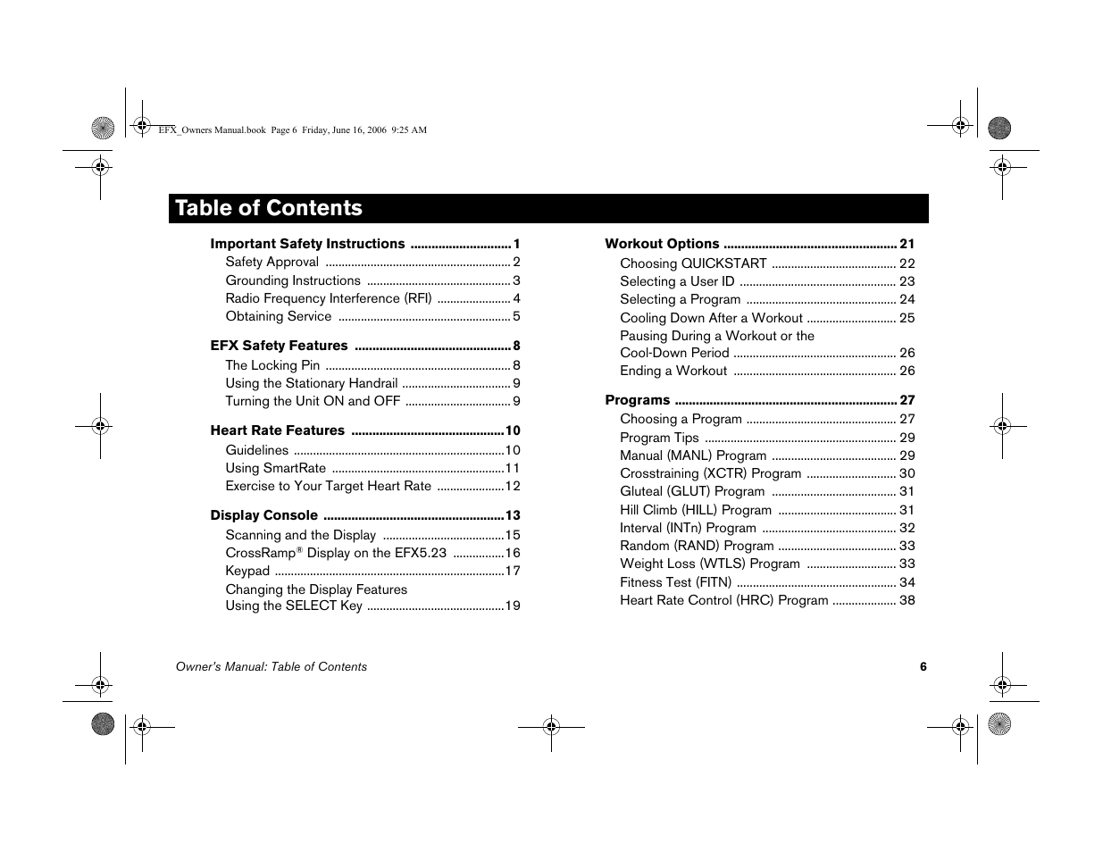 Precor 5.23 User Manual | Page 8 / 68