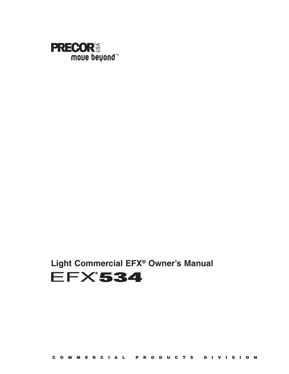 Precor EFX534 User Manual | 56 pages