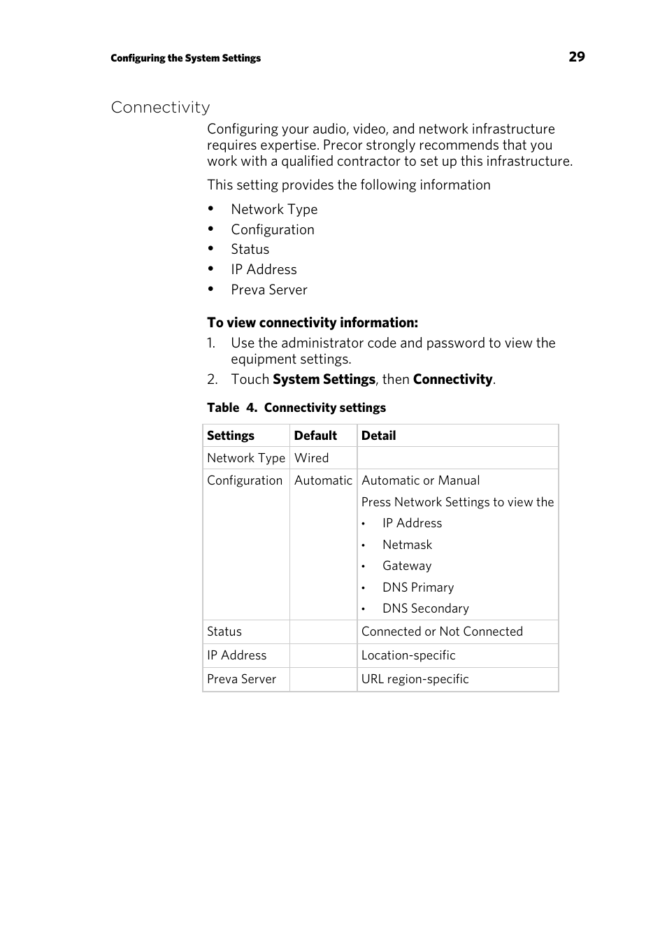 Connectivity | Precor p80 User Manual | Page 31 / 112