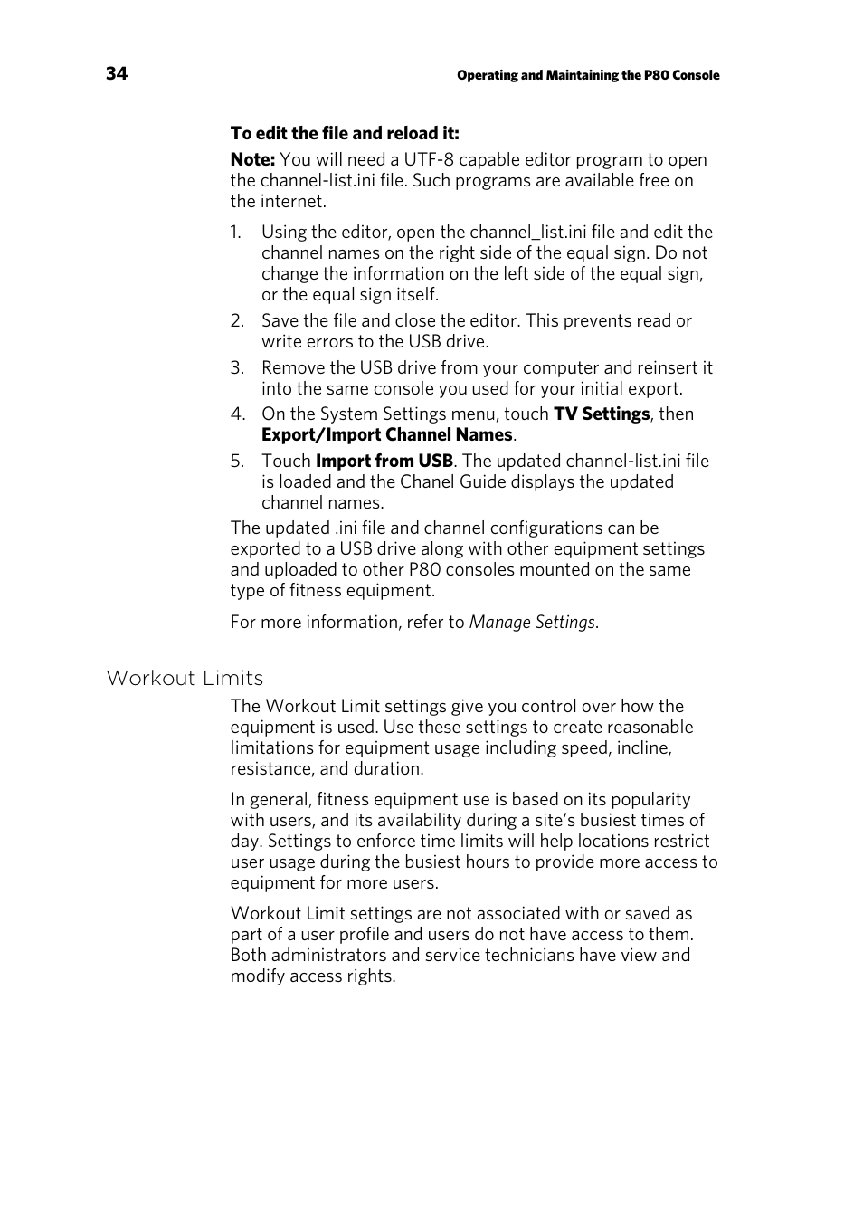 Workout limits | Precor p80 User Manual | Page 36 / 112